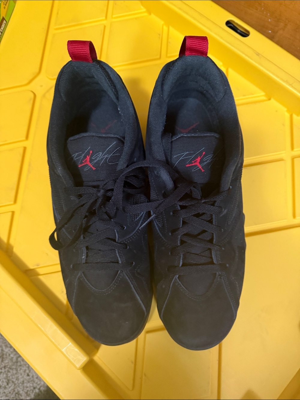 Jordan Nike Air Men's Black Sneakers with Red Accents